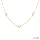 2 ctw Princess Cut Diamond Fashion Necklace in 14K Yellow Gold